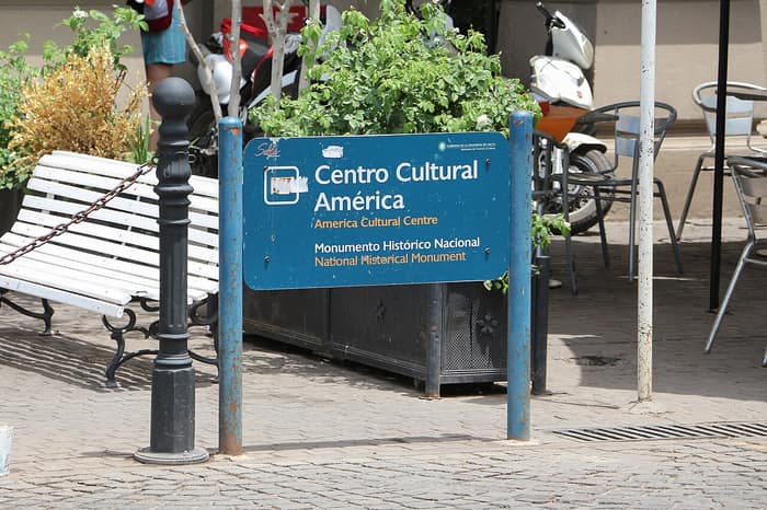 The America Cultural Center seen from the square in Salta
