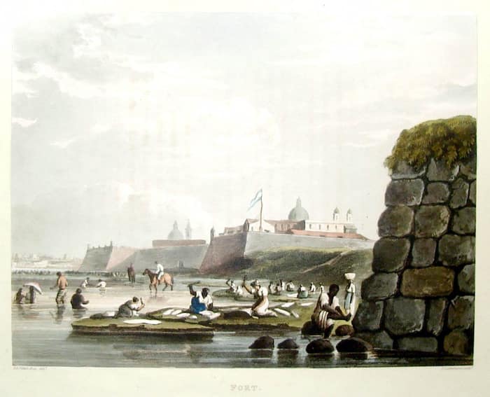 Stich der Festung von Emeric Essex Vidal, 1820 veröffentlicht